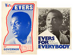 CHARLES EVERS 1971 MISSISSIPPI GOVERNOR POSTER PAIR.