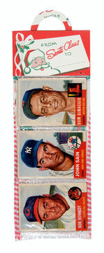 CHRISTMAS RACK PACK WITH 12 TOPPS 1953 BASEBALL CARDS.