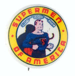 RARE SIZE "SUPERMEN OF AMERICA" CLUB BUTTON FROM  1941.