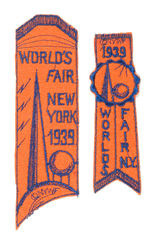 NYWF 1939 PAIR OF FELT BOOKMARKS.