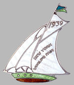 NYWF BEAUTIFUL ENAMEL SAILBOAT PIN.