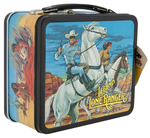 "THE LEGEND OF THE LONE RANGER" MOVIE UNUSED METAL LUNCHBOX WITH THERMOS.