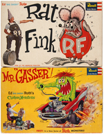 "ED 'BIG DADDY' ROTH'S RAT FINK & MR. GASSER" BOXED MODEL KIT PAIR.