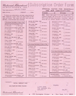 NATIONAL PERIODICALS PUBLICATIONS SUBSCRIPTION EPHEMERA TRIO.