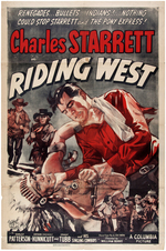 CHARLES "DURANGO" STARRETT SIGNED WESTERN MOVIE POSTER PAIR.