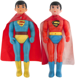 SUPERMAN JAPANESE VINYL 12" FIGURE PAIR AND BACKING CARD.