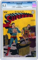 "SUPERMAN" #48 SEPTEMBER-OCTOBER 1947 CGC 4.5 VG+.