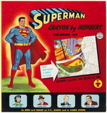 "SUPERMAN CRAYON BY NUMBERS" LARGE SET BY TRANSOGRAM.