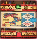 "SUPERMAN CRAYON BY NUMBERS" LARGE SET BY TRANSOGRAM.