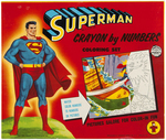 "SUPERMAN CRAYON BY NUMBERS" SMALL SET BY TRANSOGRAM.