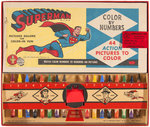 "SUPERMAN CRAYON BY NUMBERS" SMALL SET BY TRANSOGRAM.