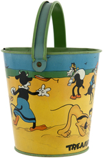 MICKEY MOUSE & FRIENDS "TREASURE ISLAND" SAND PAIL & SHOVEL.