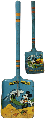 "MICKEY MOUSE" SAND SHOVEL PAIR.