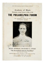 REAR ADMIRAL RICHARD E. BYRD SIGNED PROGRAM.