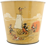 MICKEY MOUSE & FRIENDS DISNEY CHARACTERS RARE WASTE BASKET.