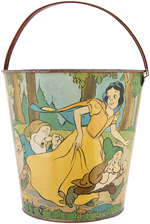 "SNOW WHITE AND THE SEVEN DWARFS" LARGE SAND PAIL & SHOVEL.