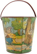 "SNOW WHITE AND THE SEVEN DWARFS" LARGE SAND PAIL & SHOVEL.