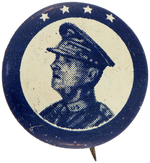 GENERAL Mac ARTHUR RARE LITHO TIN BUTTON.