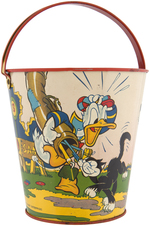 MICKEY MOUSE, DONALD DUCK & GOOFY SAND PAIL & SHOVEL.