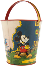 MICKEY MOUSE, DONALD DUCK & GOOFY SAND PAIL & SHOVEL.