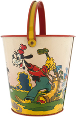 MICKEY MOUSE, DONALD DUCK & GOOFY SAND PAIL & SHOVEL.