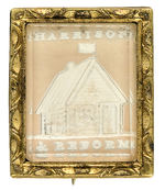 "HARRISON & REFORM" RARE VERTICAL FORMAT 1840 SULPHIDE BROOCH PIN.