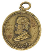 "GRANT/COLFAX" TWO SIDED BRASS SHELL MEDALET WITH LOOP UNLISTED.