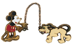 MICKEY, MINNIE AND PLUTO FIGURAL ACCENT PLUS TWO PINS.