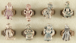 KING FEATURES EIGHT COMIC CHARACTER RINGS.