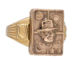 DICK TRACY GOOD LUCK SECRET COMPARTMENT RING.