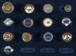 SOUVENIR RINGS FROM 13 SPECIFIC PLACES.