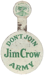 "DON'T JOIN JIM CROW ARMY" WWII ERA CIVIL RIGHTS TAB.