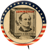 CLASSIC "COMMONER" BRYAN 1908 PORTRAIT BUTTON.