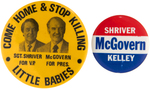 PAIR OF McGOVERN BUTTONS INCLUDING CLASSIC JUGATE AND RARE "KELLEY" COATTAIL.