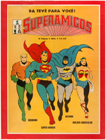 "BATMAN EM CORES" & "SUPERAMIGOS" PORTUGUESE PROMOTIONAL POSTER PAIR.