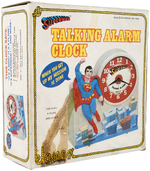 "SUPERMAN TALKING ALARM CLOCK" BOXED.