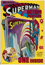 HONEY-COMB CEREAL BOX WITH "SUPERMAN ACTION POSTER" PREMIUMS.