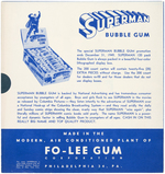 "SUPERMAN BUBBLE GUM" VERY RARE FO-LEE GUM PROMOTIONAL FOLDER.