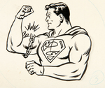 TOPPS "SUPERMAN TATTOO BUBBLE GUM" ORIGINAL ART.