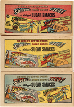 "SUPERMAN" KELLOGG'S SUGAR SMACKS PREMIUM COMIC BOOK SET OF FOUR.