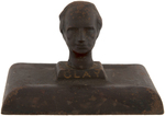 HENRY "CLAY" CAST IRON PAPERWEIGHT WITH 3-D BUST C. 1844.