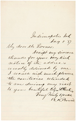 BLANCHE KELSO BRUCE IMPORTANT AFRICAN AMERICAN SENATOR HAND WRITTEN AND SIGNED LETTER.