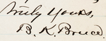 BLANCHE KELSO BRUCE IMPORTANT AFRICAN AMERICAN SENATOR HAND WRITTEN AND SIGNED LETTER.