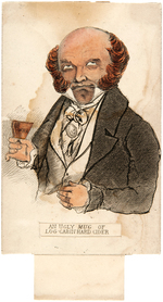 ANTI-VAN BUREN/PRO-HARRISON 1840 METAMORPHIC CAMPAIGN CARD.