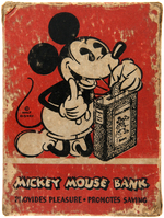 "MICKEY MOUSE BANK" WITH VERY RARE BOX (COLOR VARIETY).