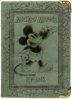 "MICKEY MOUSE BANK" WITH VERY RARE BOX (COLOR VARIETY).