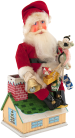 "DELUXE ANIMATED BATTERY AND COIN OPERATED SANTA BANK" BOXED SANTA CLAUS NOVELTY BANK.