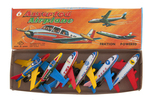 "6 ASSORTED AIRPLANE" FRICTION TOY FULL BOX.