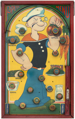 "POPEYE MENU" BAGATELLE GAME AND AUSTRALIAN TIN PAIR.