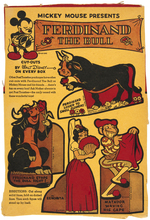 FERDINAND THE BULL MASK & POST TOASTIES CEREAL BOX BACKS.